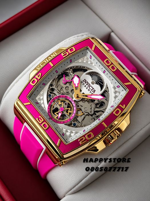 INVICTA Diablo Pink/Gold automatic 52 mm, Инвикта нов мъжки часовник