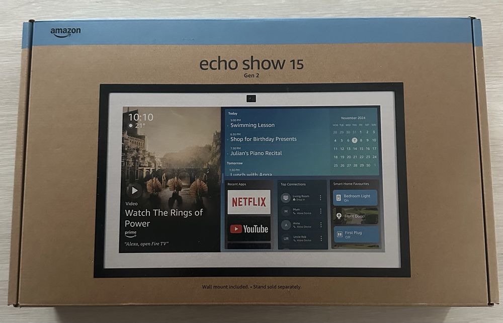 Amazon Echo Show 15 Gen 2 – 15,6” Full HD, Alexa, Fire TV – Nou, Sigilat