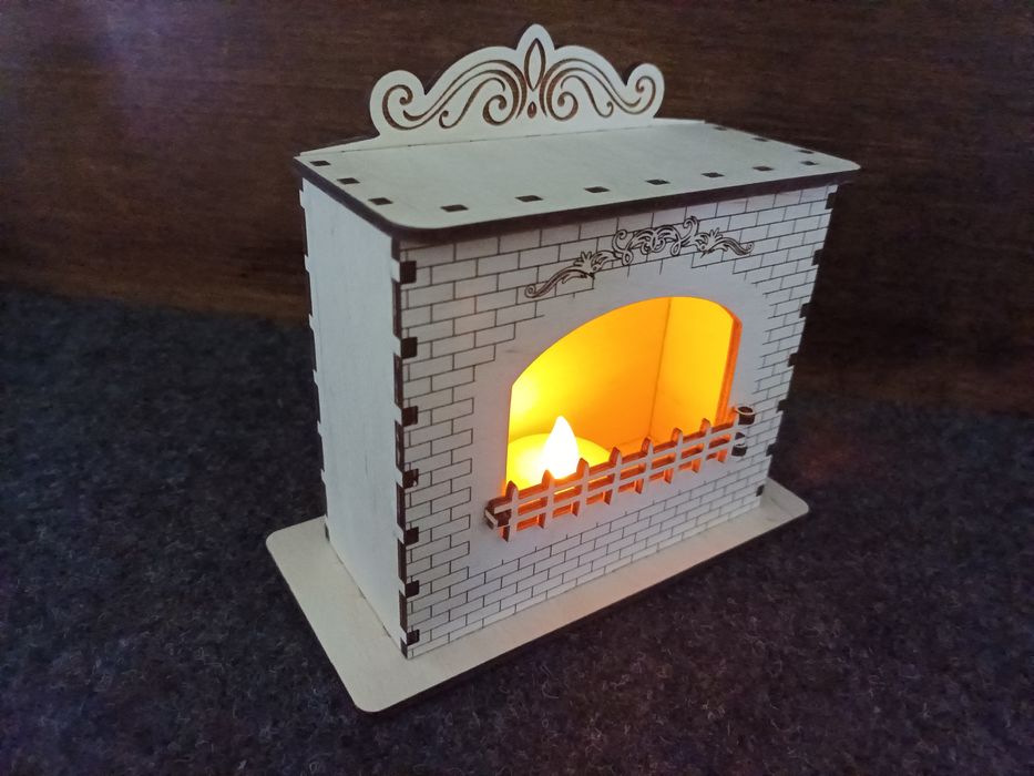 Декоративна камина за изкуствени чаени свещи