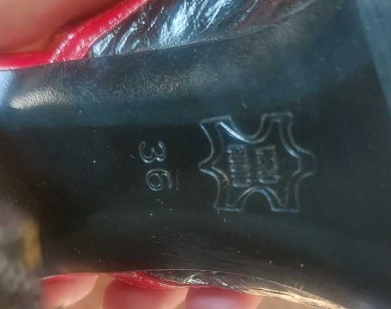 Pantofi din piele cu toc cui