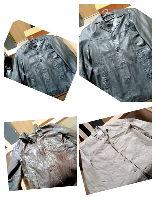 Большие кожанные куртки