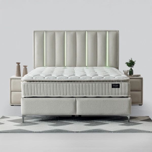 Тапицирана спалня с матрак MINI MOONLIGHT 160 х 200 - крем 01