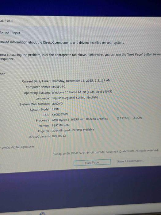 HOPE AMANET P2 - Lenovo ideapad Slim3 /  Amd Ryzen 5 5625U / 8 GB Ram