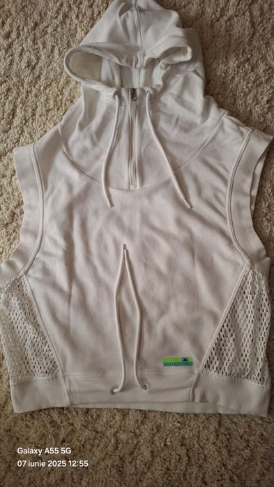 Hanorac fara maneca cu glugă Adidas Stella McCartney
