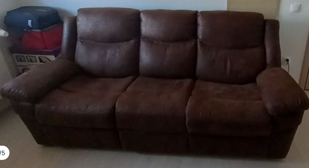 Vand canapea cu 3 locuri si reclinere electrice