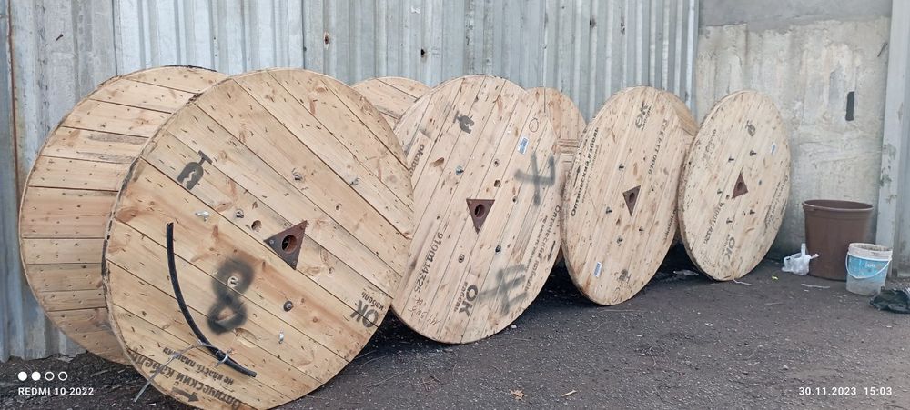 Деревянные барабан №Д-10-18 для намотки кабеля