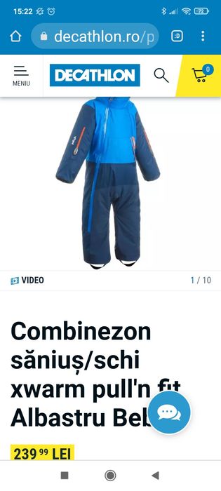 Combinezon copii 2-3 ani Sky sanius dechlaton