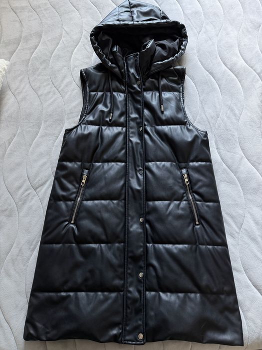 Кожен Елек Zara с качулка
