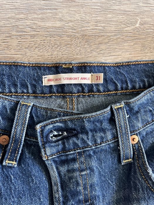 Дамски дънки  Levi’s с висока талия 31 размер - Ribcage straight ankle
