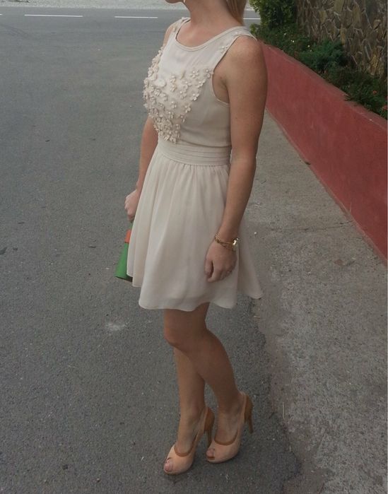 Rochie scurta crem XS