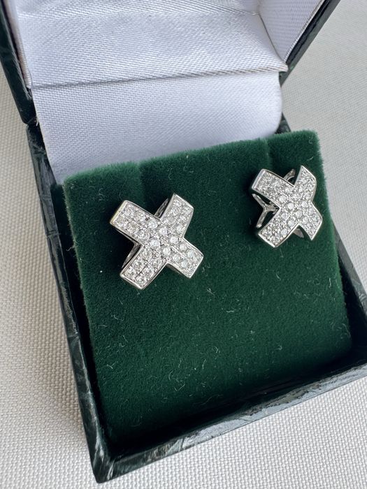 Cercei din aur si diamante