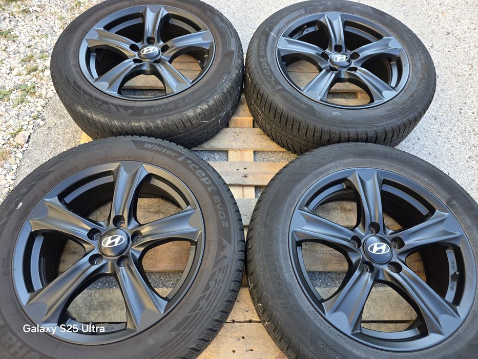 Лети джанти 17ки 5х114.3 Hyundai + зимни гуми 215/60/17 Hankook