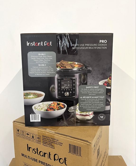Multicooker Instant Pot Pro, 1200W 9 programe, 28 presetari Capacitate 5.7 litri, Capac detasabil, Negru - Nou!