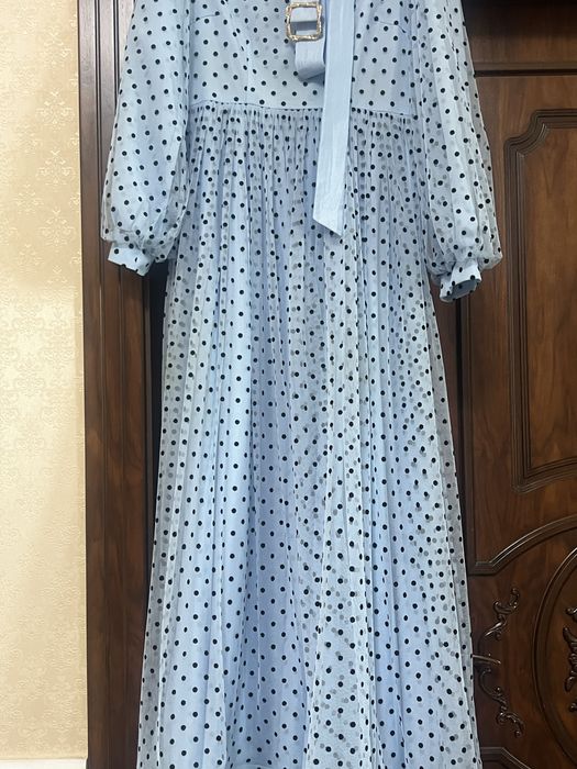 Вечернее платье для выпускников школы размер 48-й голубого света