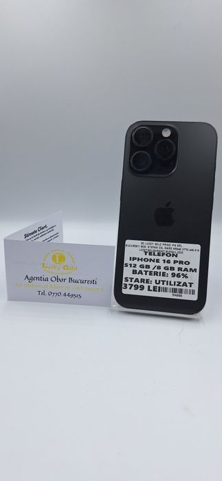 IPhone 16 Pro 512Gb 96% Baterie Garantie/Factura #54088