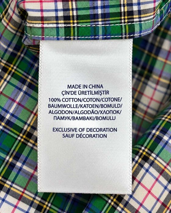 Cămașă bărbați Ralph Lauren Slim Fit în carouri tartan verde bleumarin, 100% bumbac, mărimea M