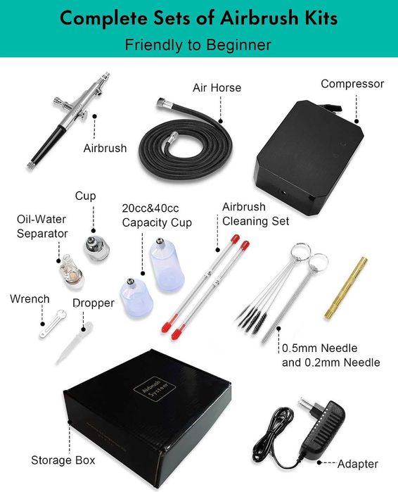 Нов! Комплект аерограф Gocheer ( Airbrush Set)