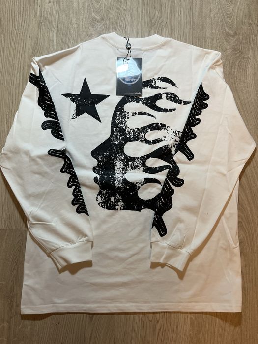 Hellstar long sleeve,хеллстар лонг слив,кофта,белая