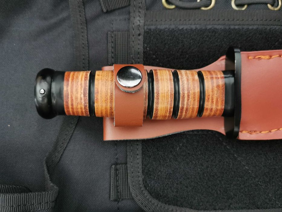 Тактически ловен нож с кожена кания CPY-02 Цяло парче метал FULL TANG