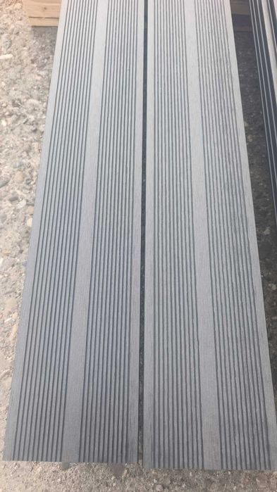 Deck WPC terasă 3920x145x21 mm – Gri / Maro – Ambele fețe utilizabile