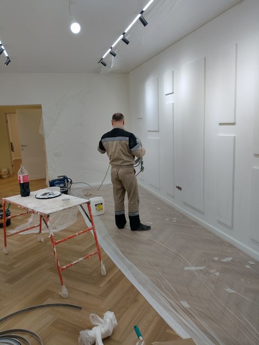 Покраска стен,потолков,фасад