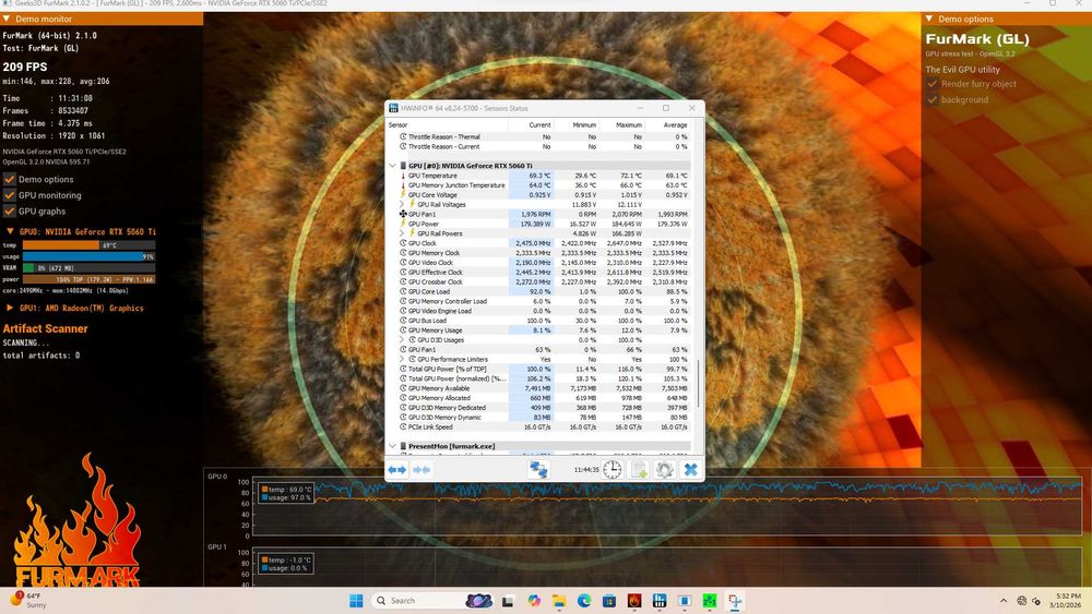 PC Gaming Ryzen 5 9600X RTX 5060 Ti 8GB 1TB SSD
