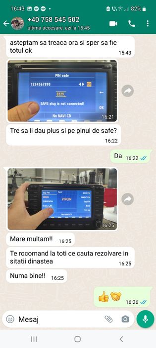 Decodare Radio navigatii pin safe