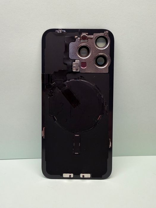 Sticla capac carcasa spate compatibila iPhone 15 Pro Max Blue Albastru