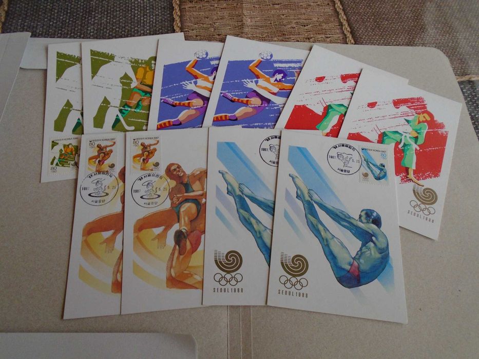Lot CM(Carti Maxime) Jocurile Olimpice Seul 1988 (Emisiune 1987)