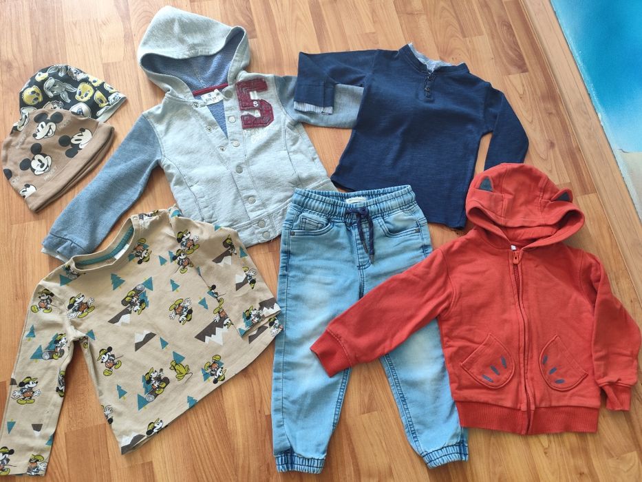 Lot băiat pantaloni, bluze, hanorac 92 cm