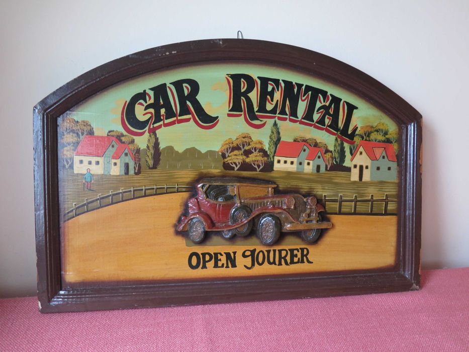 Стара табела , релефно пано
картина Car Rental