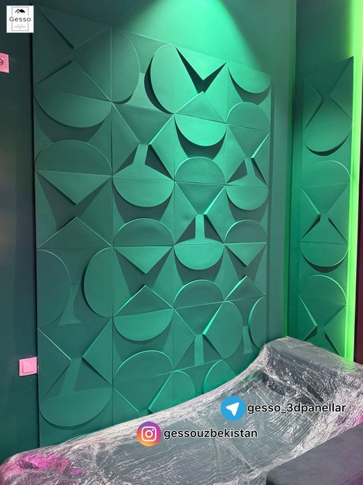 Гипсовый 3д панель ТРИАДА | gip 3d panel | decor | декор | aboy | абои