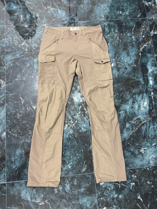Fjallraven Womens Nikka Curved Trousers Suede Brown Size 46