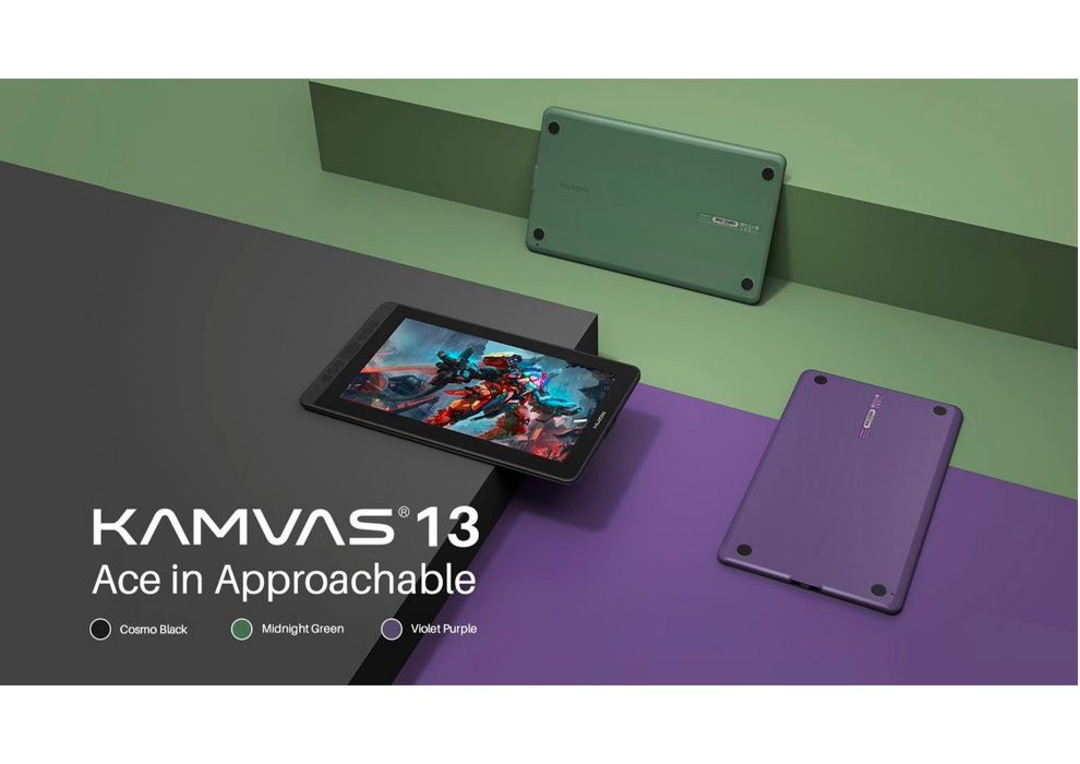 Графический планшет с экраном Huion Kamvas 13 + Перчатка