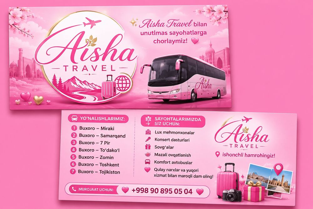 Aisha trevel sayohatni sevuvchilar uchun