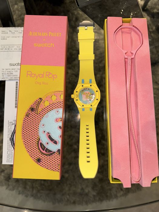 Original!! Ap swatch Audemars Piguet × Swatch Royal Oak “OTG ROZ” royal pop