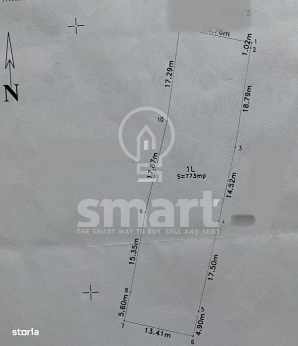 Teren Intravilan 773mp+drum Borhanci