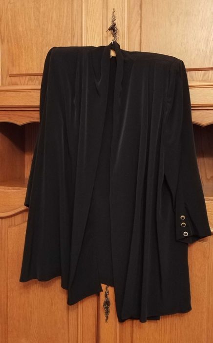 Blazer negru, semilung, "piersica" neagra