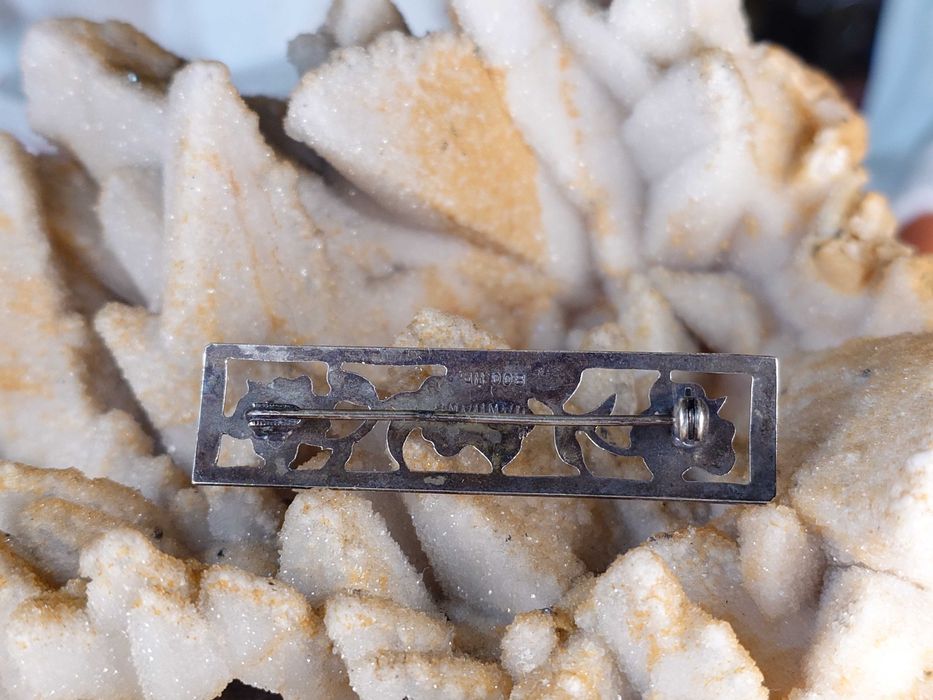 Broșă vintage „Handarbeit” – argint 800, Germania