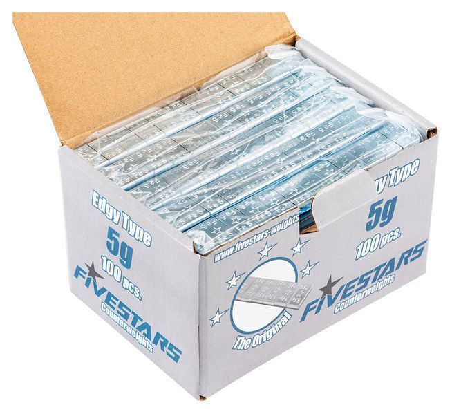 Кутия със залепващи се тежести 5 г edgy fivestars 100 ленти