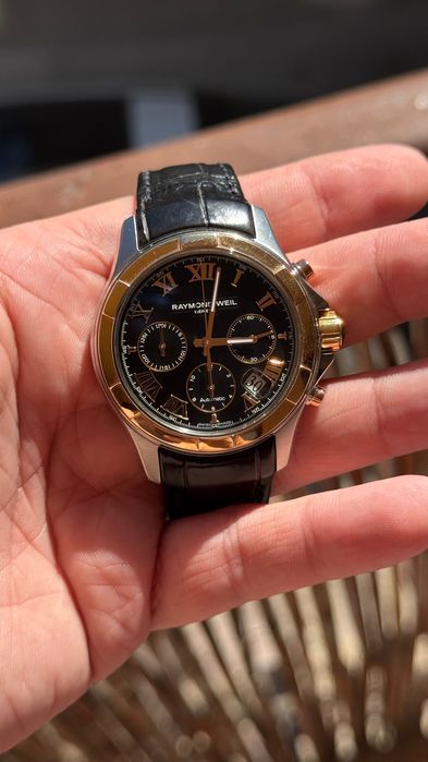 Часовник Raymond Weil Parsifal Automatic Chronograph/Хронограф (18к Злато безел) – Пълен Комплект