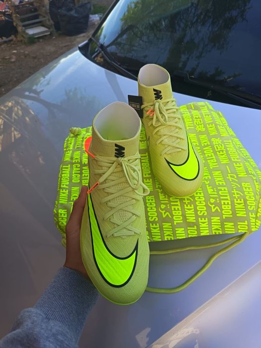 WTS Ghete de Fotbal Nike Mercurial Superfly 10 Elite Limelight Hyper Crimson SG-PRO mărimea: 41