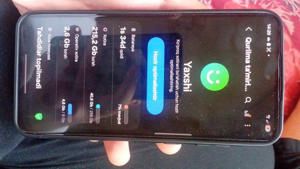 Samsung a55 G5 8/256 2 hafta ishlatilingan aybi yuq oladigon odam tel