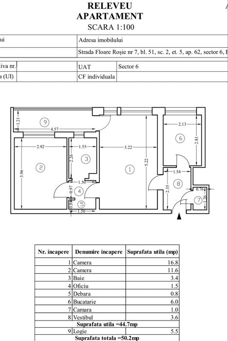 Apartament 2 camere la 400m de metrou Gorjului