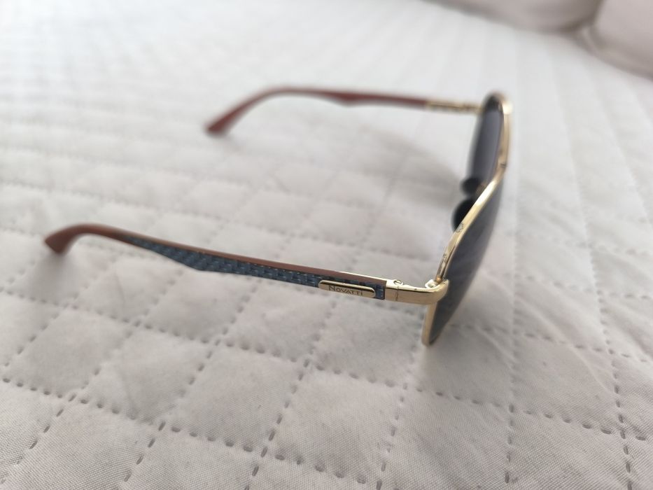 Мъжки слънчеви очила Novatti UV защита, Златист