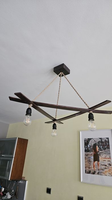 Винтидж полилей с 3 бр. крушки