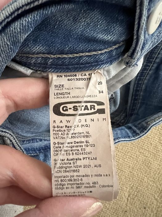 Blugi regular / Skinny fit dama G-Star Raw marime 29 talie/ 34 lungime