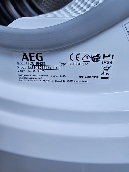 Сушилня с термопомпа AEG 8000 Series