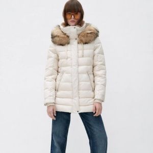 Zara зимно дебело яке екрю M