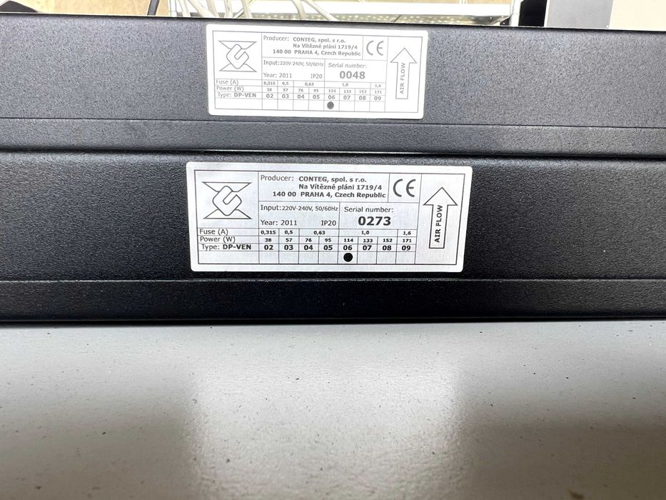 Вентилаторен панел CONTEG за 19" шкаф с 6 вентилатора + термостат